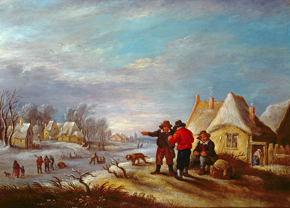 Fin d'hiver en Flandre | Theobald Michau | Estampe d'art