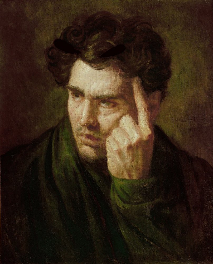 George Gordon Lord Byron, poète (huile sur toile) - Theodore Gericault