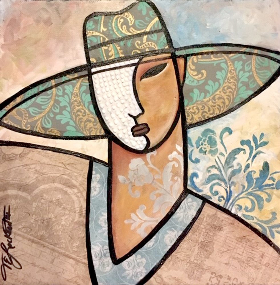 Style et finesse, 2019 (technique mixte sur toile) - Thomas Elias Lockhart