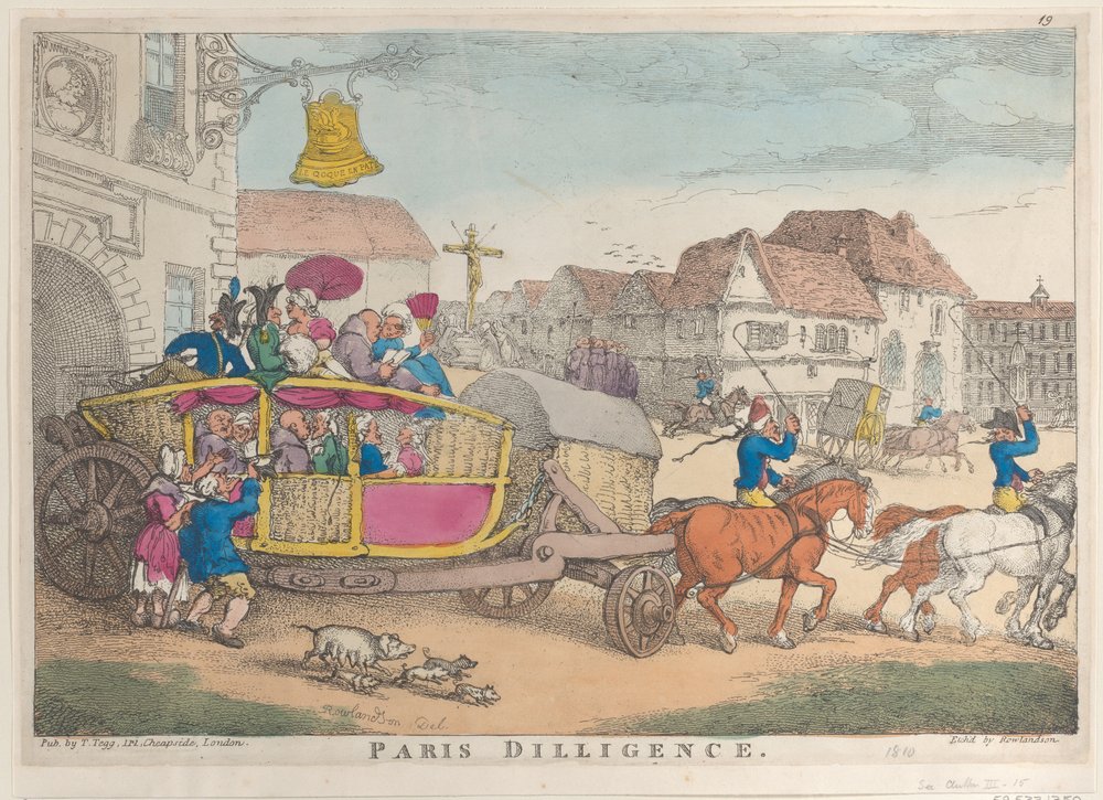 Diligence de Paris, 1810 - Thomas Rowlandson