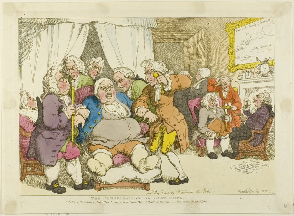 La consultation ou le dernier espoir - Thomas Rowlandson