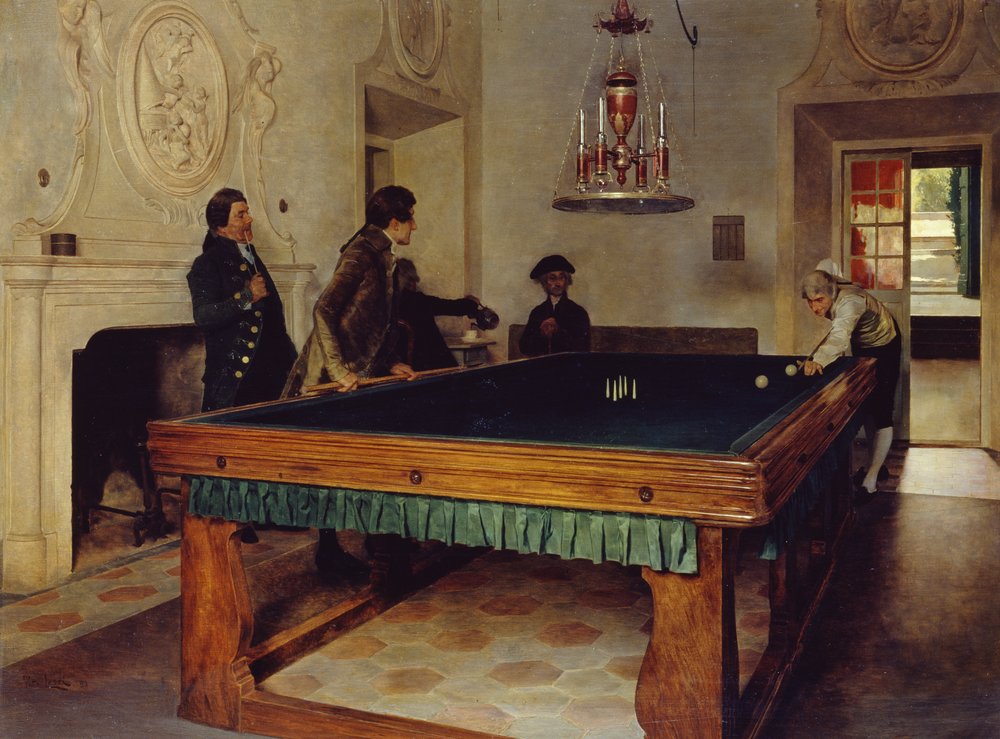 Partie de billard | Tito Lessi | Estampe d'art
