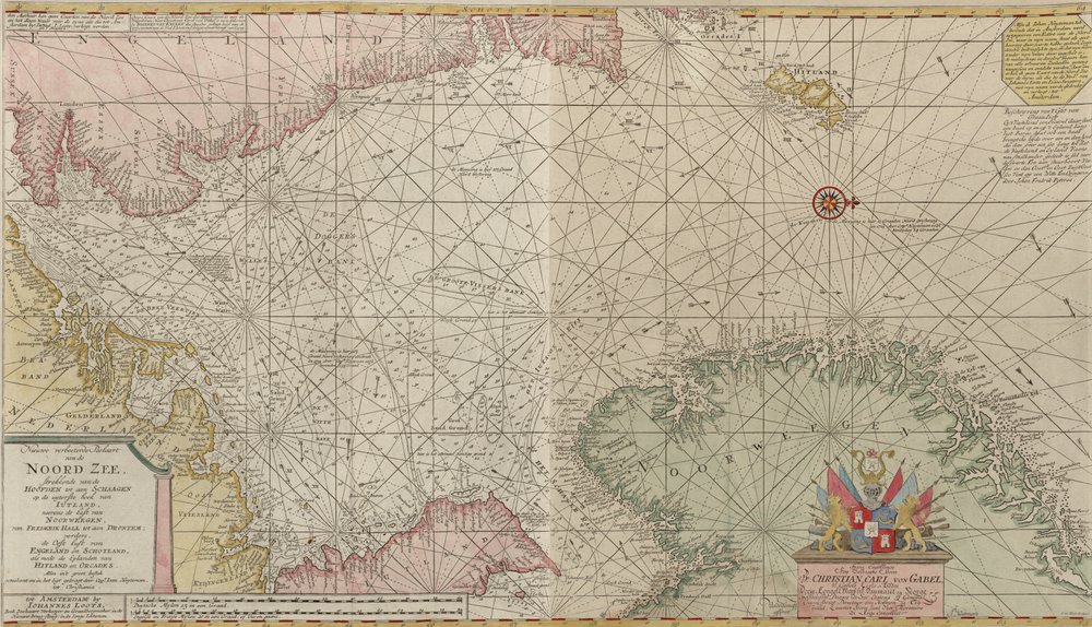 Carte de la collection cartographique de la Bibliothèque nationale. La carte a été publiée et représente la mer du Nord. - Unbekannt Unbekannt