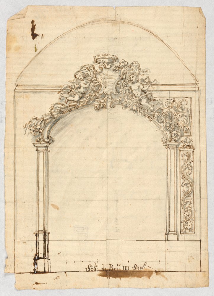 Dessin, Sculpture au-dessus de la Porte - Unbekannt