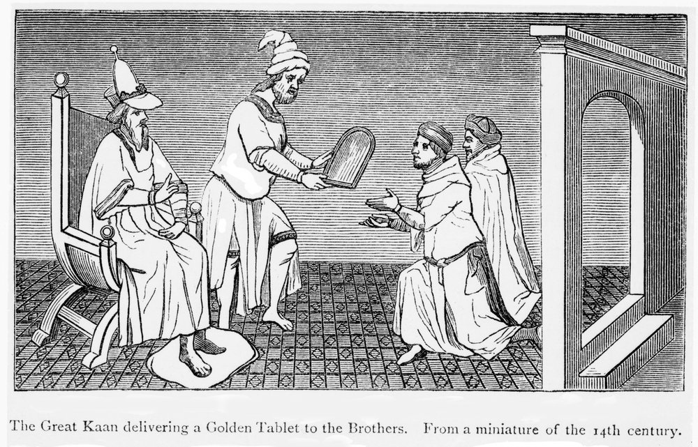 Kublai Khan donne une tablette d