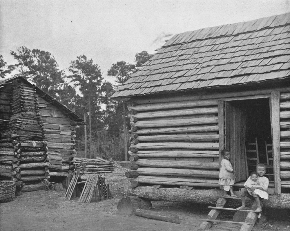 Cabanes en rondins, Thomasville, Géorgie, États-Unis, vers 1900. - Unbekannt