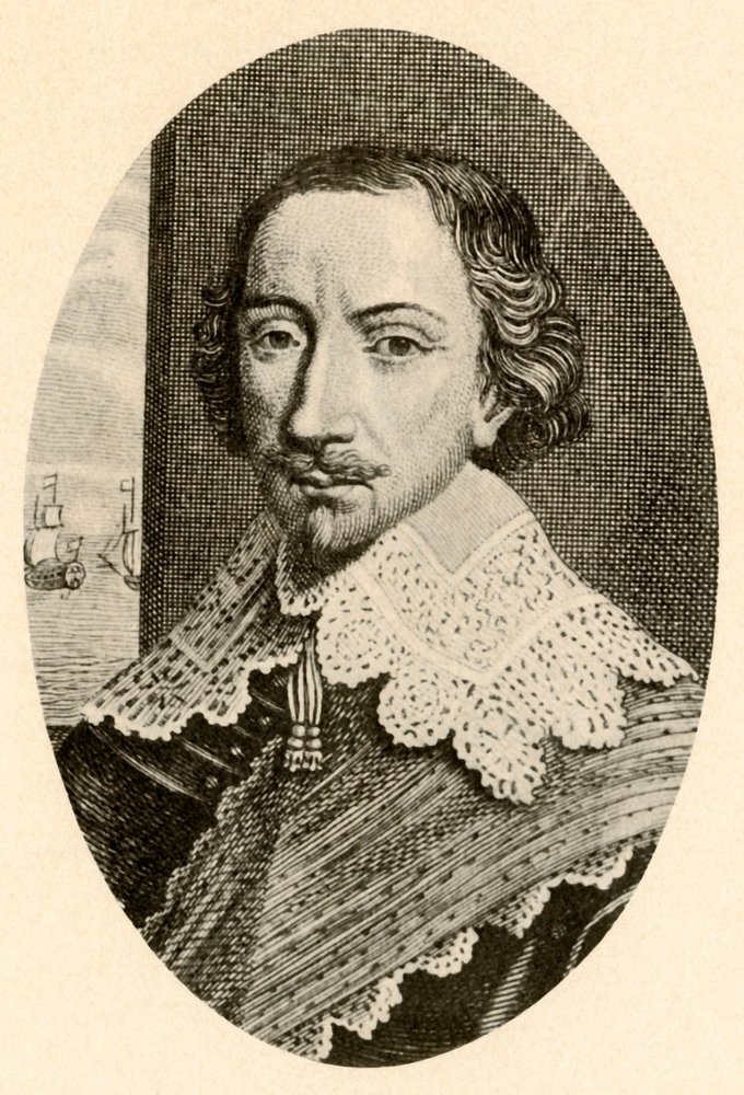 Portrait de Sir John Pennington, en armure anglaise avec col Vandyke ...