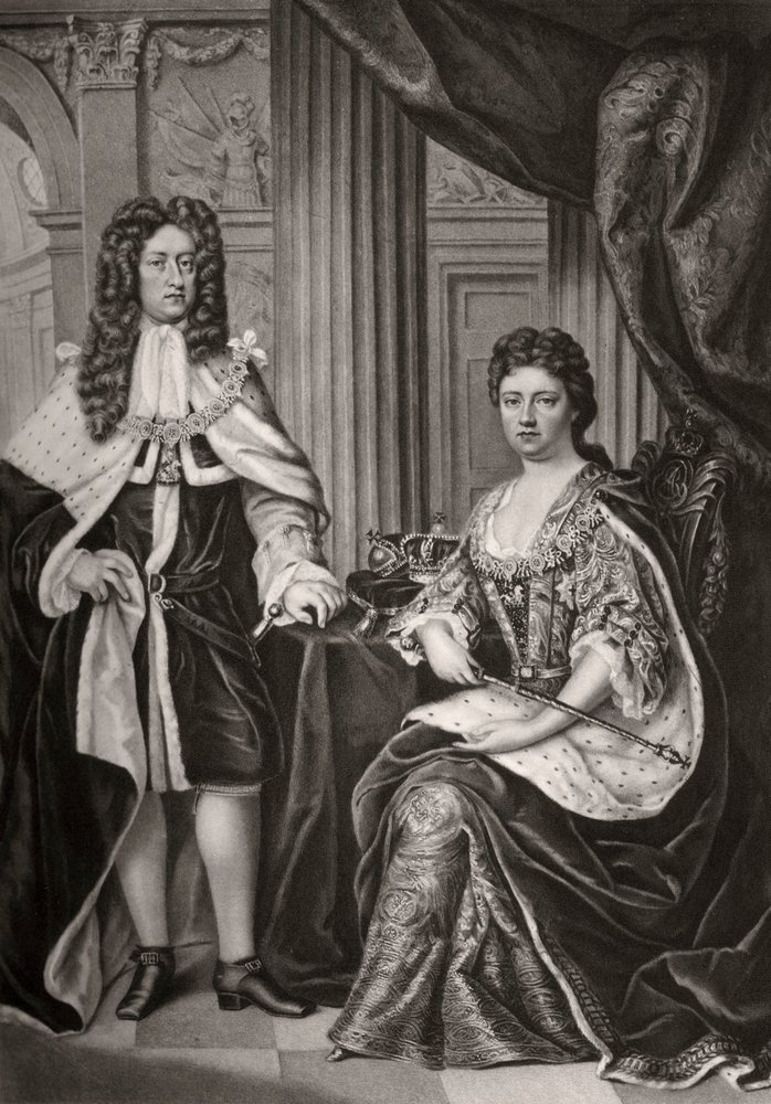 Reine Anne et Prince George de Danemark, fin du 17ème ou début du 18ème siècle 1906 - Unbekannt