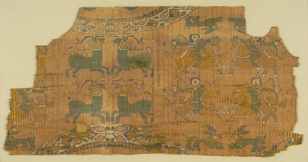 Fragment de samit avec chasseurs, années 800 - Unbekannt
