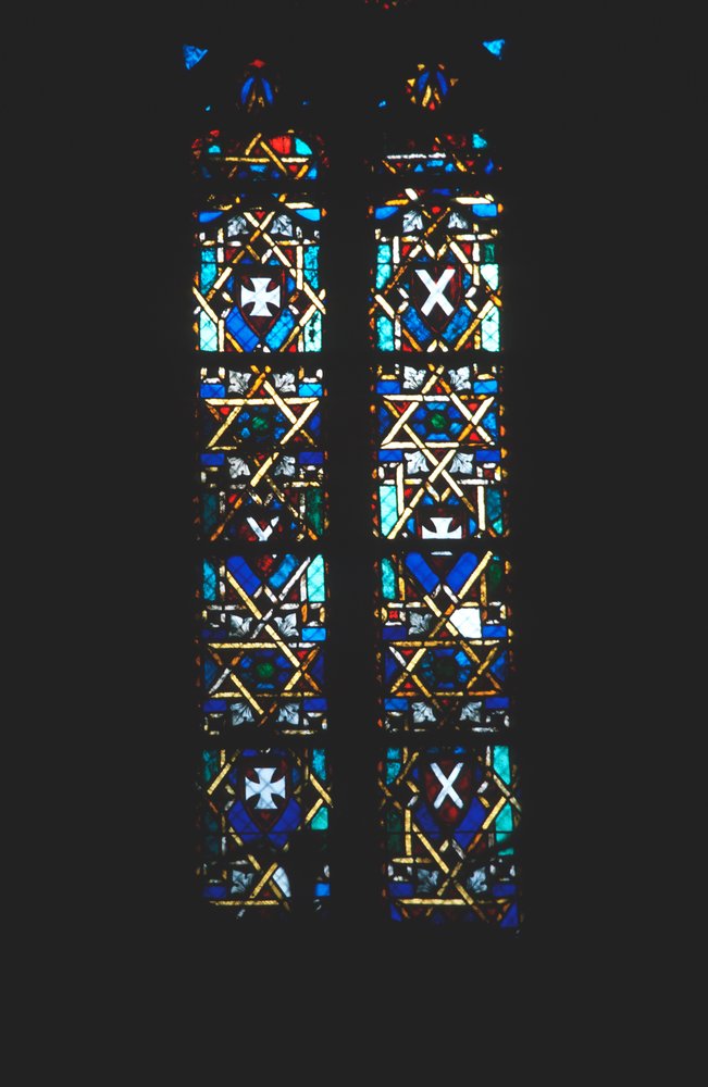 Étoile de David dans une fenêtre d