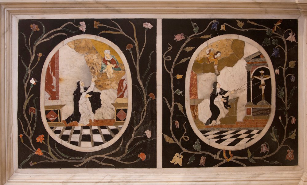 Église Saint Corona, autel, marbre tarsia, Vicenza, Vénétie, Italie - Benjamin Baud