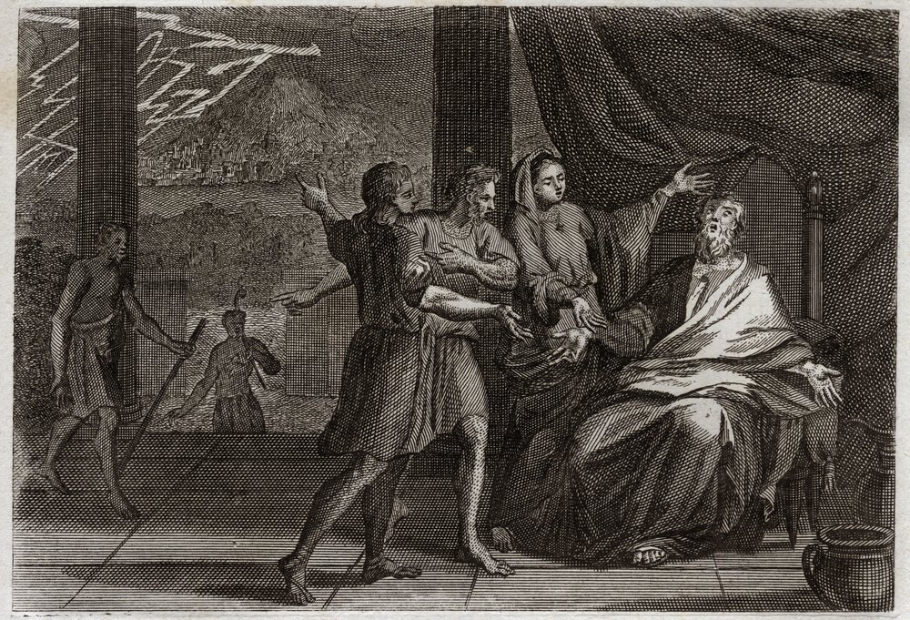 Bible de Royaumont, Ancien Testament : Les amis de Job. Job, au lieu d