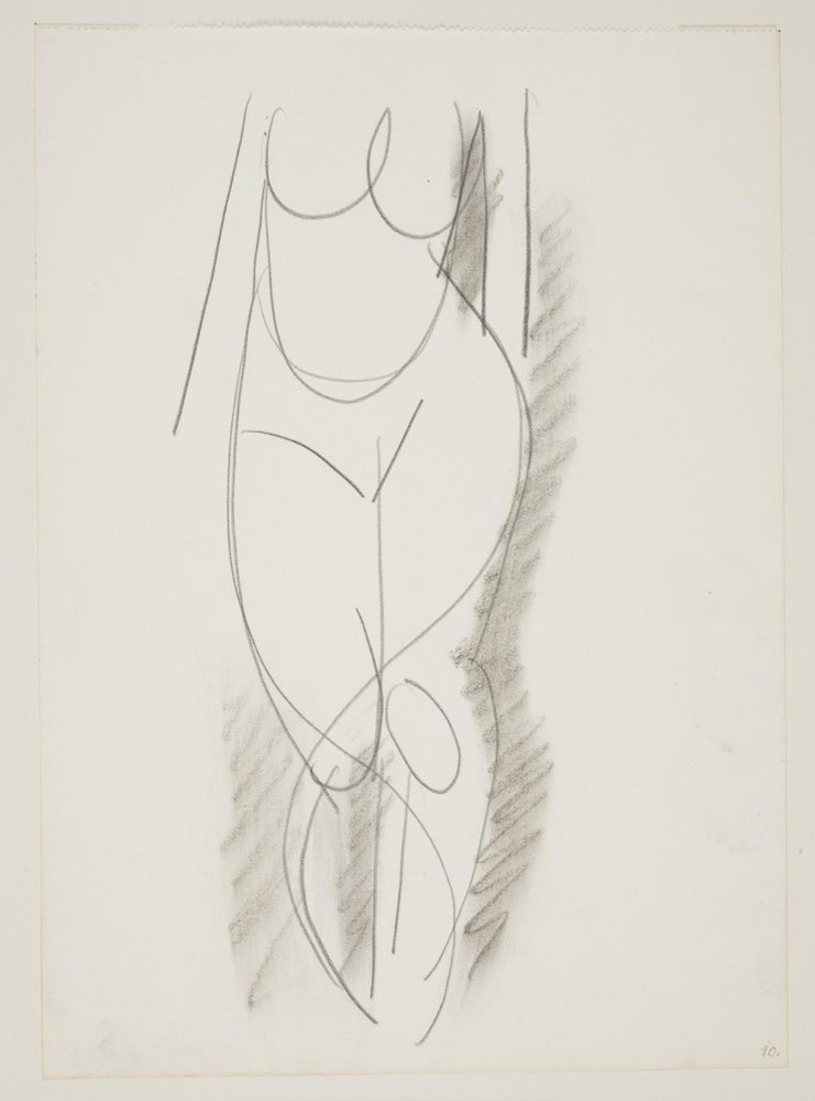 Femme nue debout vue de face - Vilhelm Lundstrøm