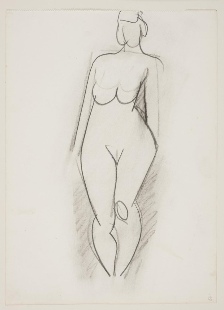 Femme nue debout vue de face - Vilhelm Lundstrøm