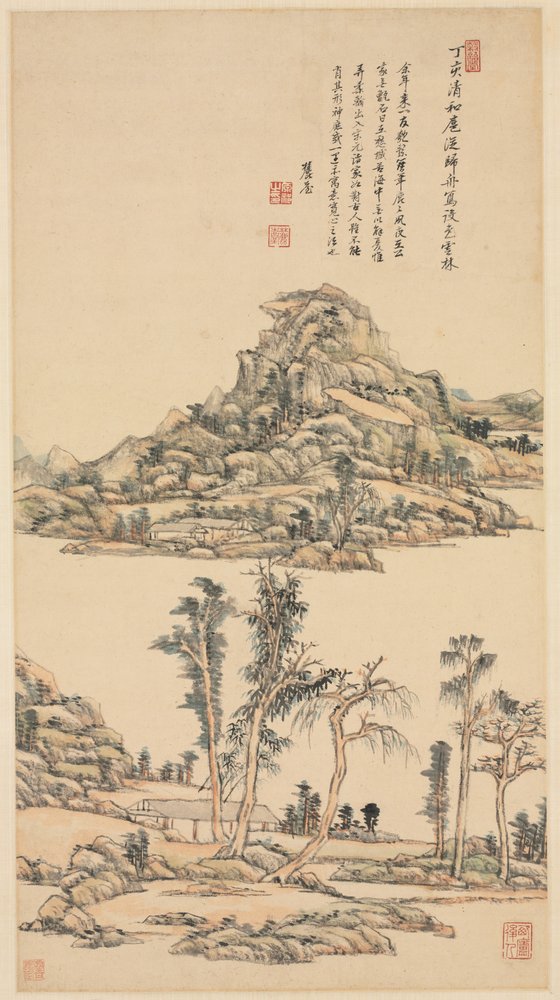 Paysage dans le style coloré de Ni Zan | Wang Yuanqi