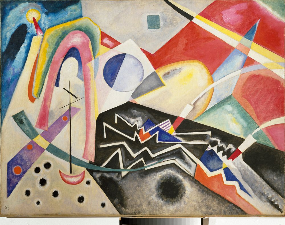 Zigzag, peinture blanche de Vassily Kandinsky (1866-1944), 1922, dimensions 95 x 125 cm, Venise, Museo d’Arte Moderna Ca’ Pesaro - Wassily Kandinsky