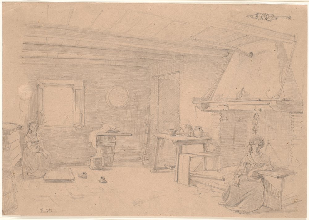 Intérieur paysan italien - Wilhelm Marstrand