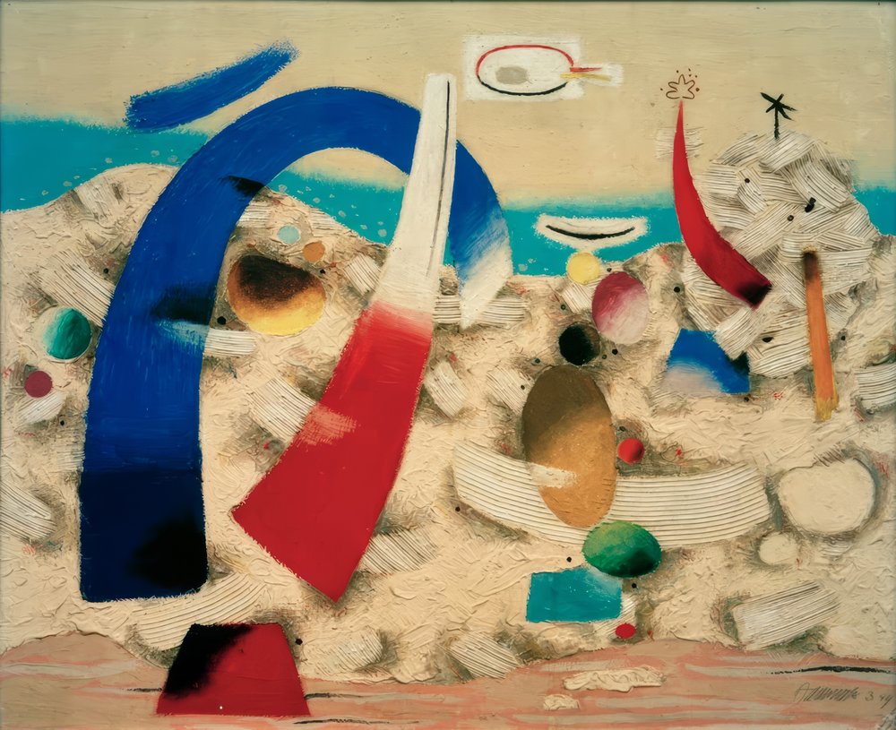 Paysage métaphysique, plage - Willi Baumeister