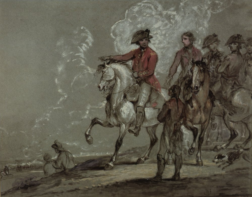 Le roi George III, passant en revue les 10e dragons - William Beechey