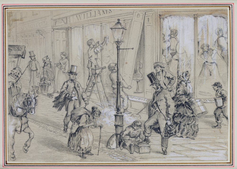 Scène de rue à Londres, illustration de 
