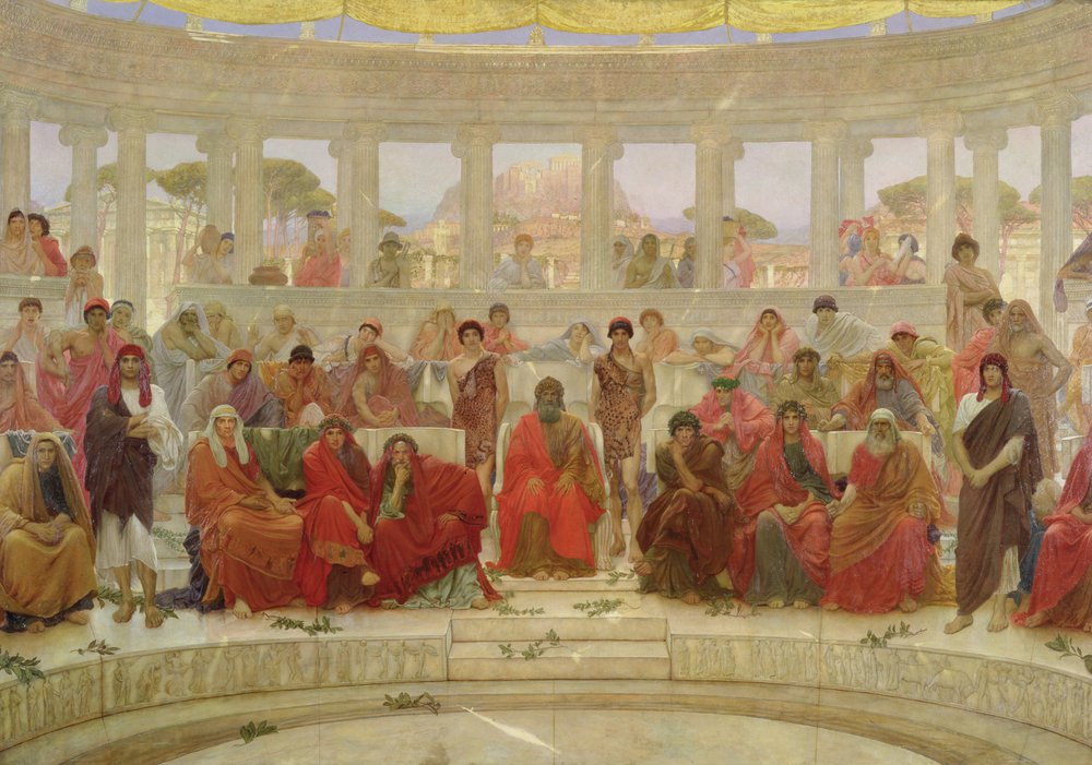 Une audience à Athènes pendant Agamemnon d