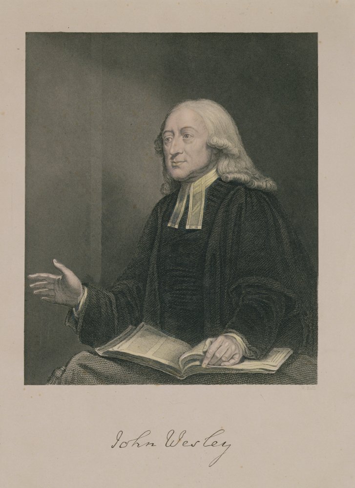 Portrait de John Wesley (1703-91) gravé par William Holl (1807-71) publié par A. Fullarton und Co. - William Hamilton