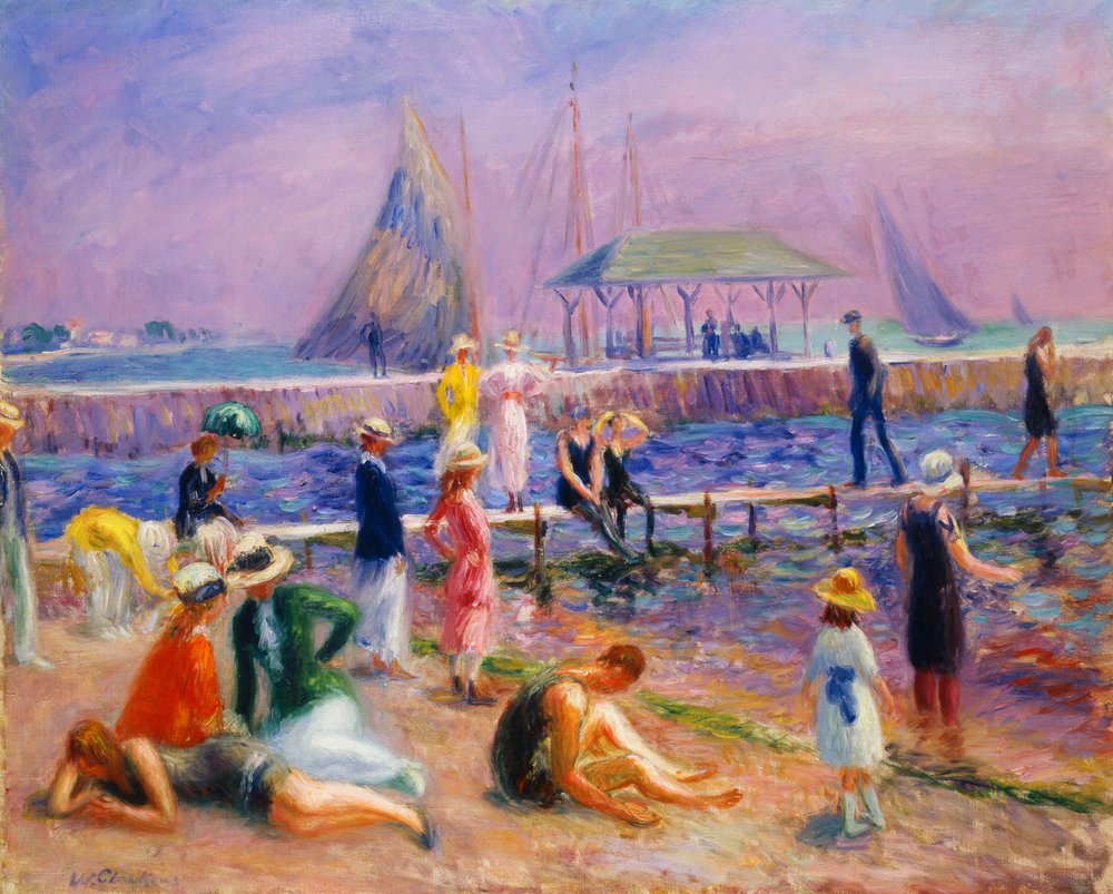 Quai de la ville - Blue Point, Long Island | Estampe d'art