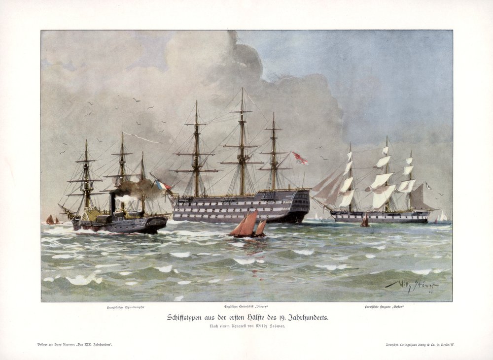 Types de navires de la première moitié du 19e siècle - Willy Stöwer
