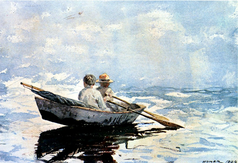 Ramer le Bateau, 1880 | Winslow Homer | Estampe d'art