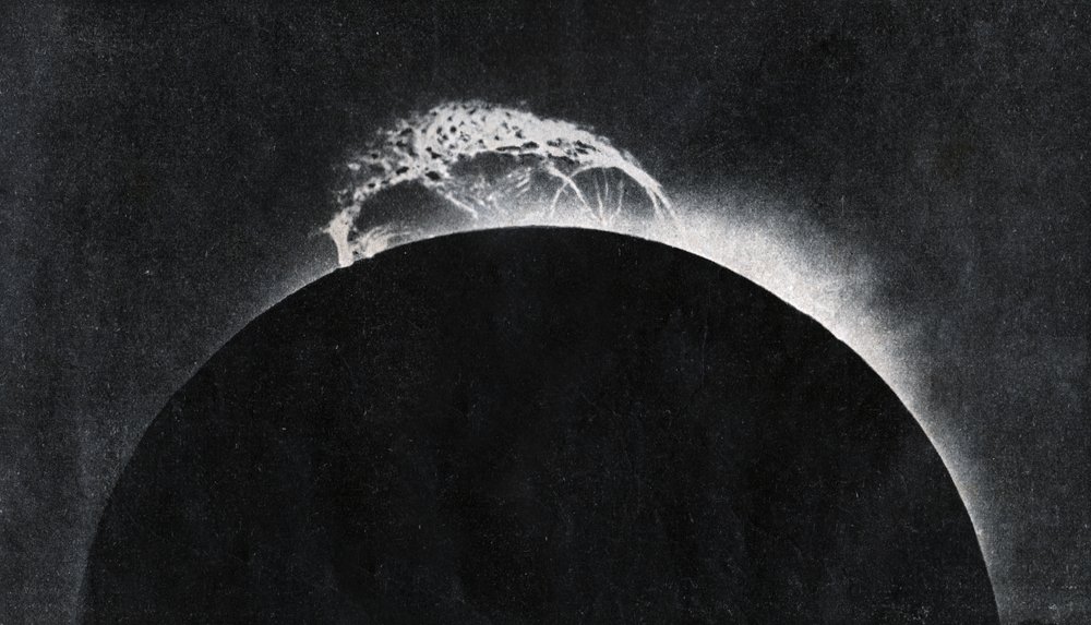Éruption solaire photographiée en 1929 (impression) - . .