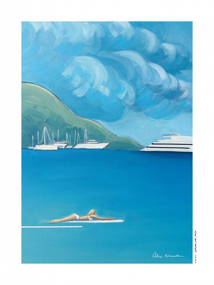 Flottant sur la mer bleue - Alex Nereuta