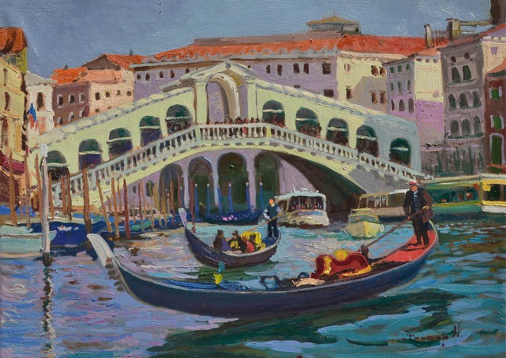 Gondoles du pont du Rialto à Venise - Alexander Shandor