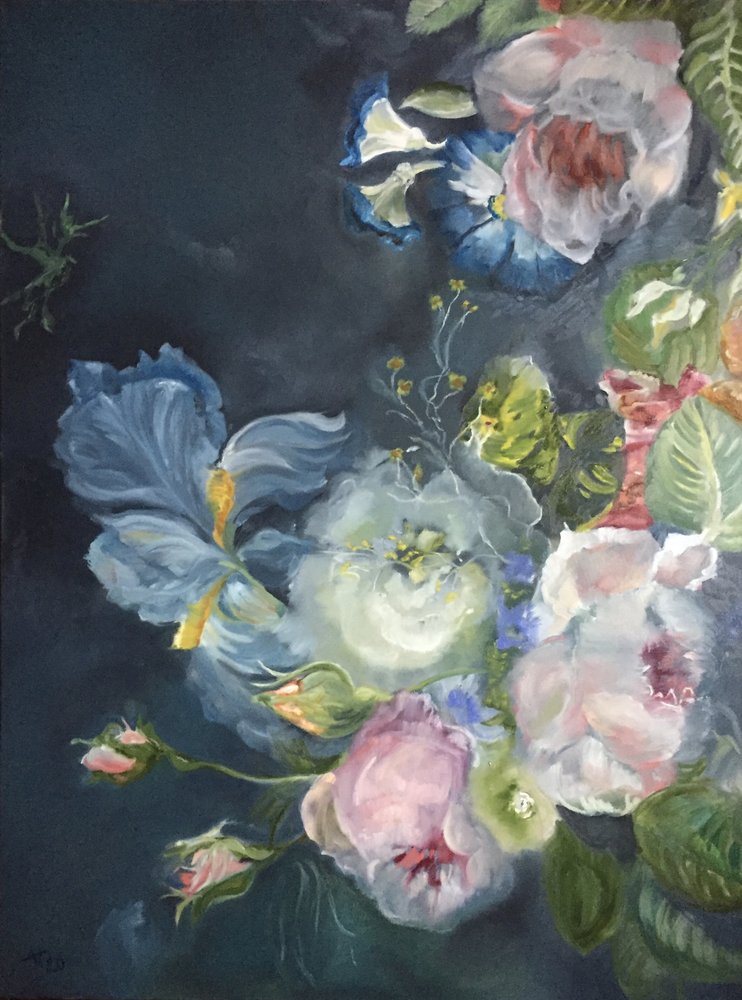 Bouquet floral sombre - Alexandra Higgins