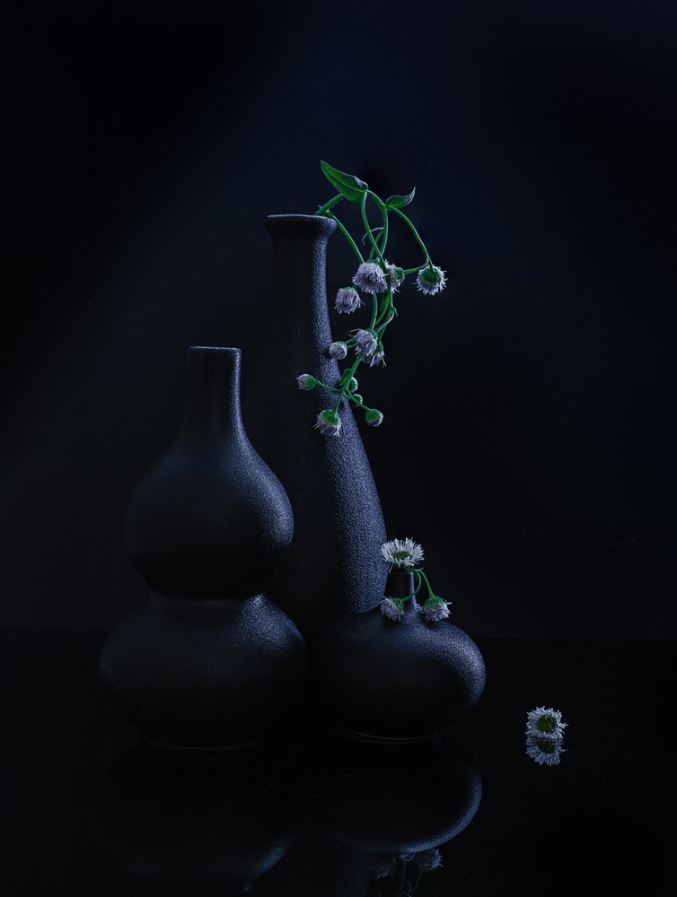 Vases et fleurs sereins - Alice Sheng