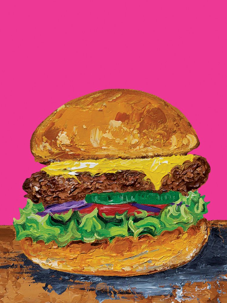 Cheeseburger Pop Art - Alice Straker