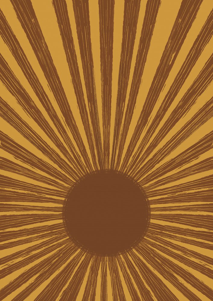 Retro Golden Sunburst - Aliya Putrus