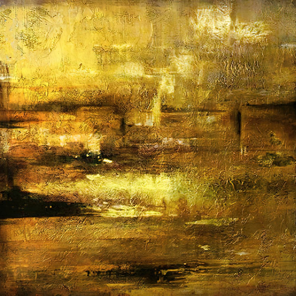 Abstraction « Terre dorée » - Alpenglow Workshop