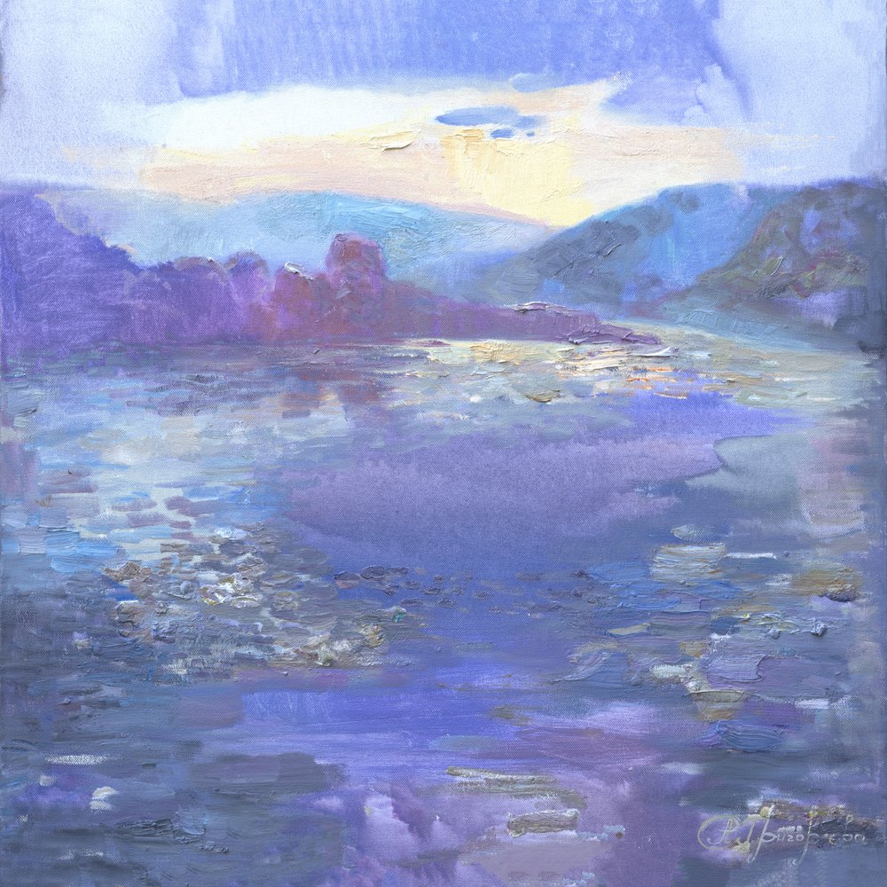 Reflets sur le lac Violet - Anastasiia Grygorieva