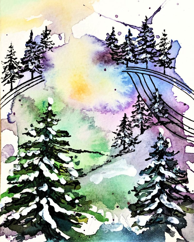 Une forêt hivernale haute en couleurs - Anda Bieza