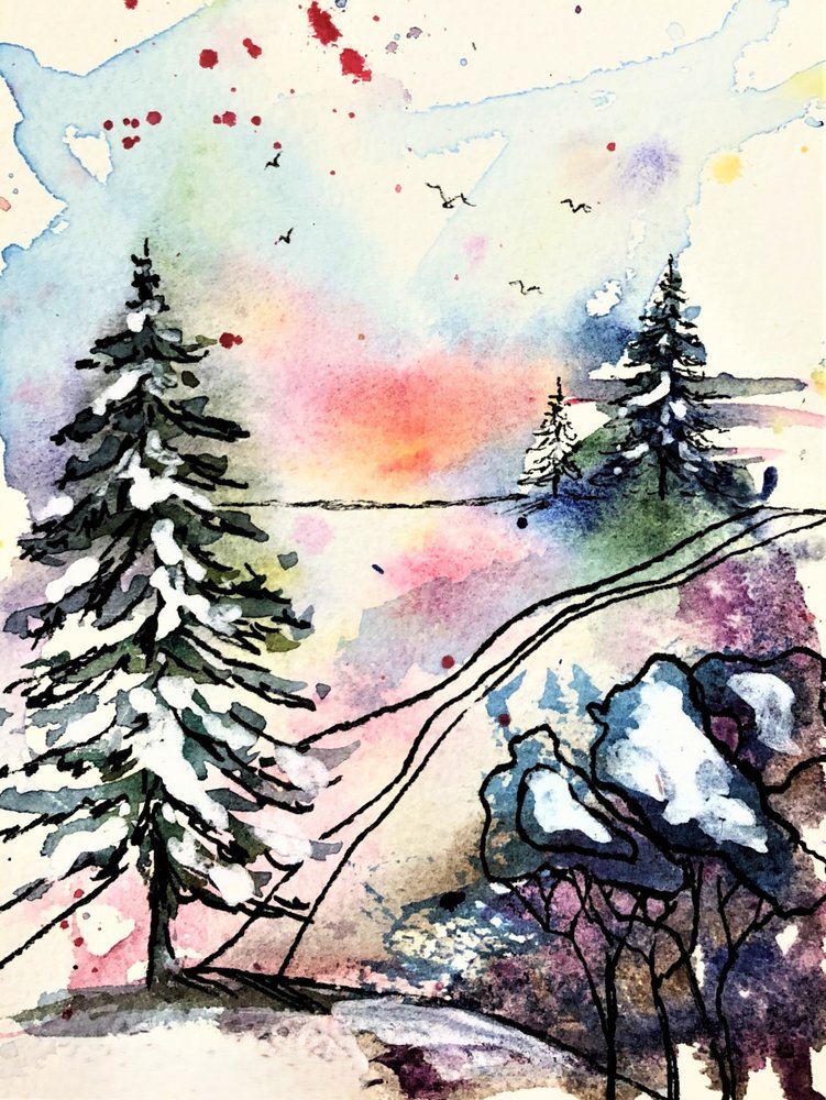 Lueur hivernale colorée - Anda Bieza