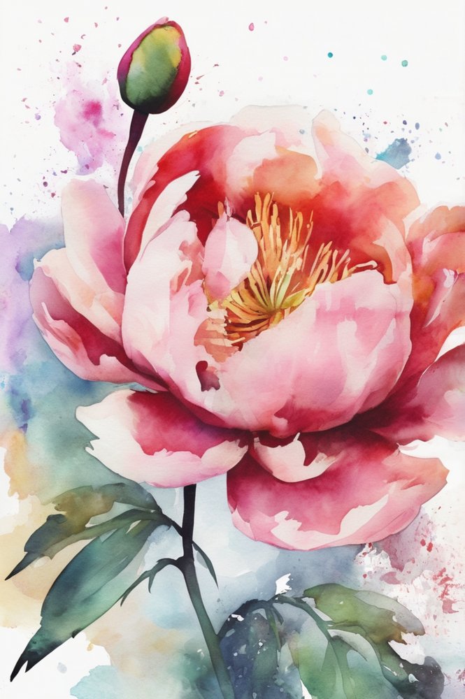 Fleur de pivoine rose à l
