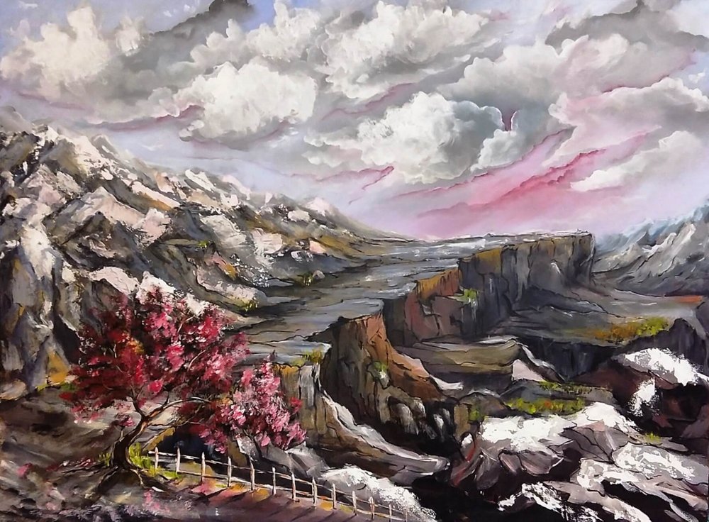 Un paysage montagneux plein de vie - Anda Bieza