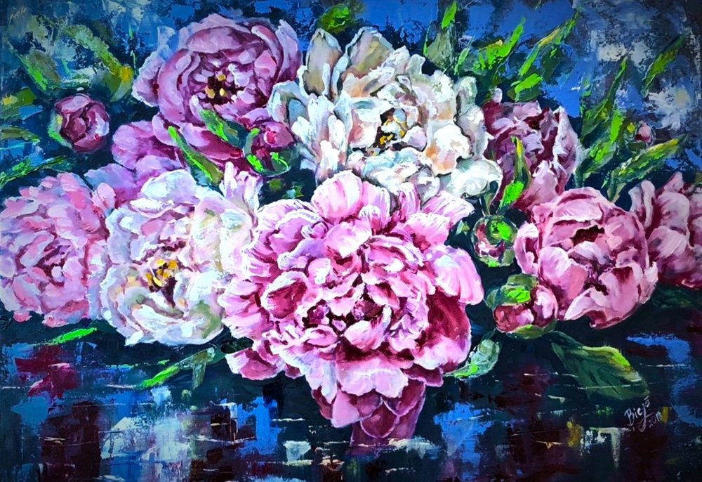 Bouquet de pivoines éclatantes - Anda Bieza