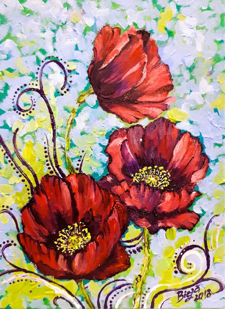 Des coquelicots aux couleurs éclatantes - Anda Bieza