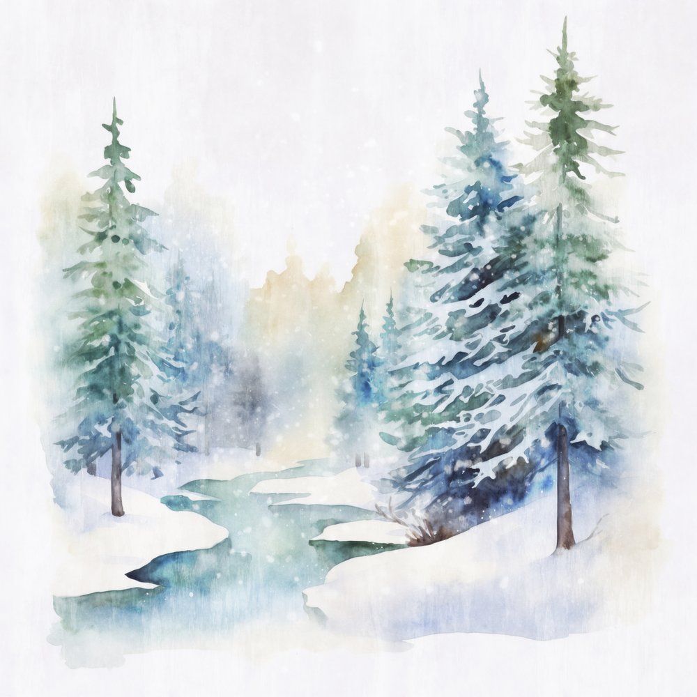 Ruisseau dans la forêt en hiver - Andrea Haase