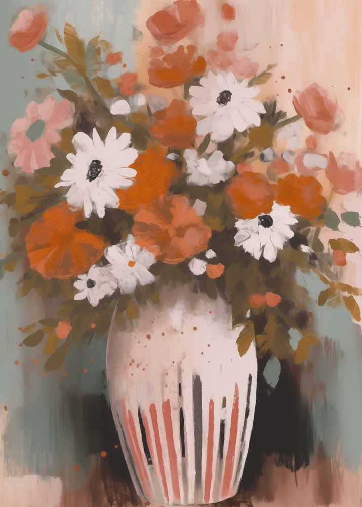 Vase aux motifs floraux éclatants - Andreas Magnusson