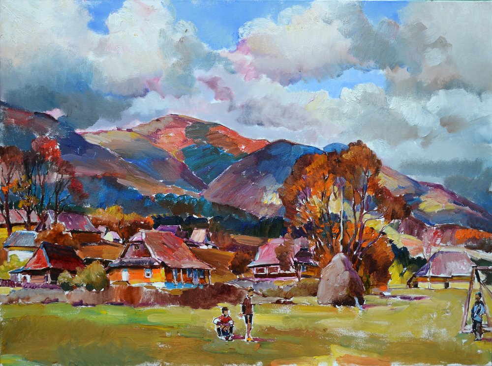 Village de montagne en automne - Andrii Kutsachenko