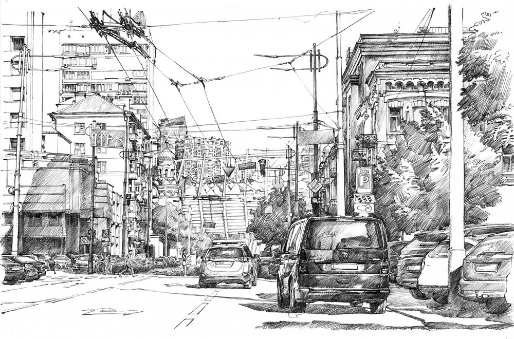 Une rue de la ville en détail - Andrii Kutsachenko