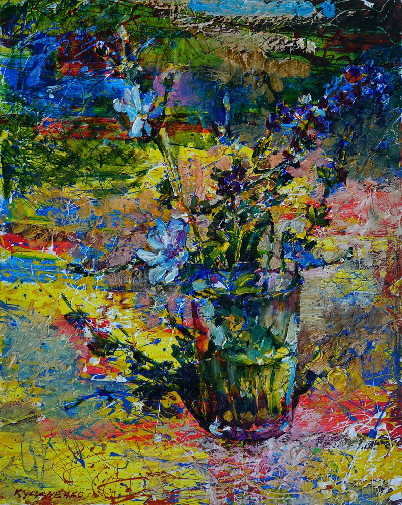 Nature morte abstraite aux couleurs vives - Andrii Kutsachenko