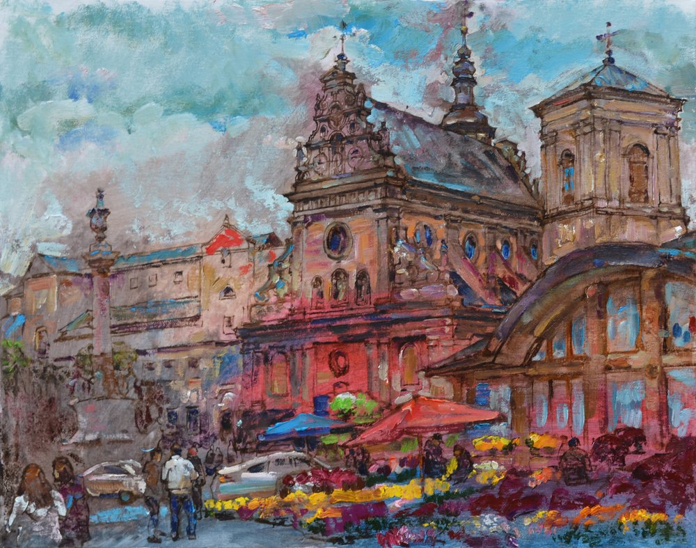 Un marché urbain animé - Andrii Kutsachenko